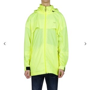 Off White Neon Yellow‎ Windbreaker 2013 Main Label Virgil Abloh Active Adult L
